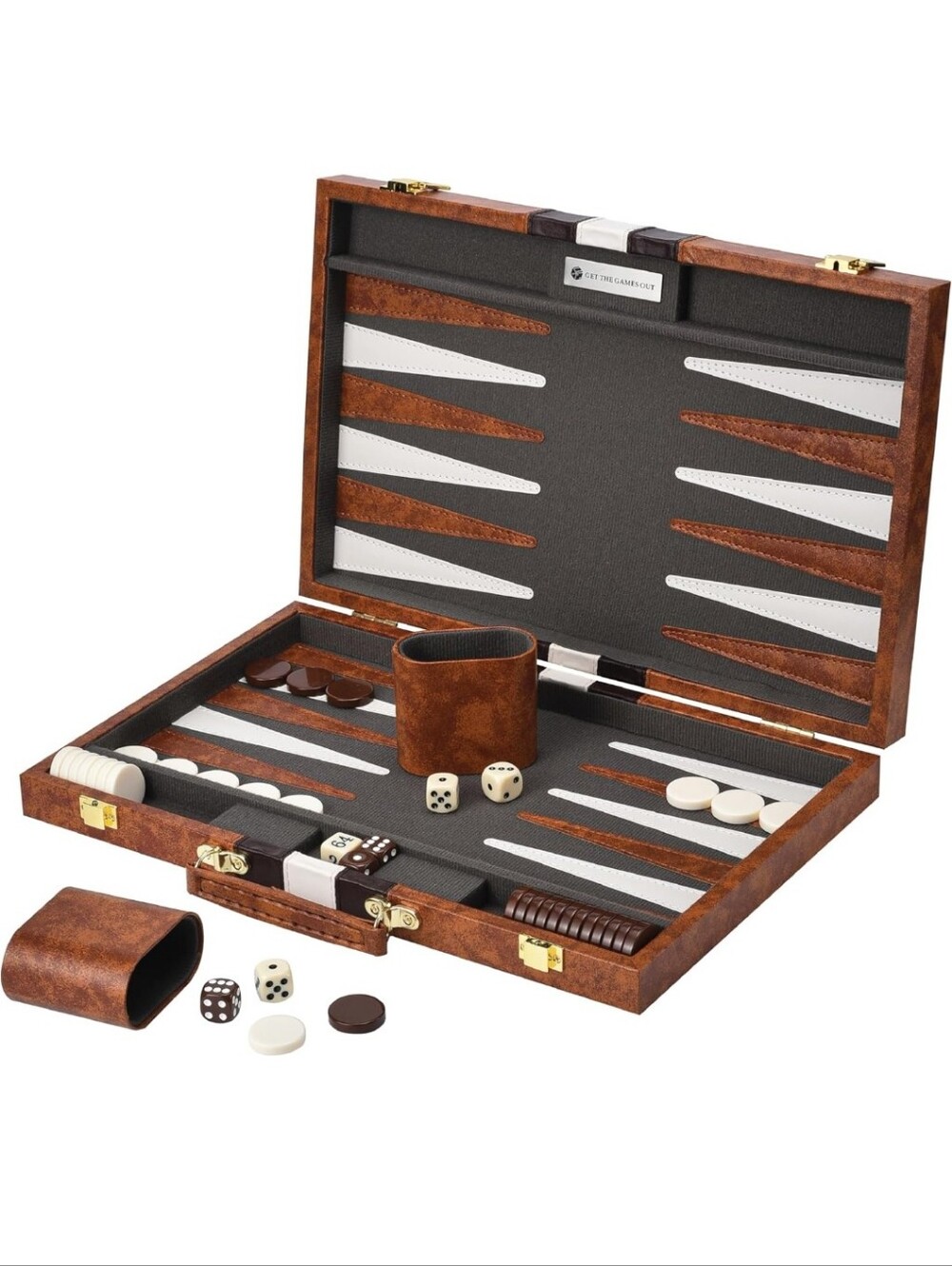 Backgammon Set, Classic Board Game Get The Games Out XLarge Size! NEW!! - Picture 12 of 15